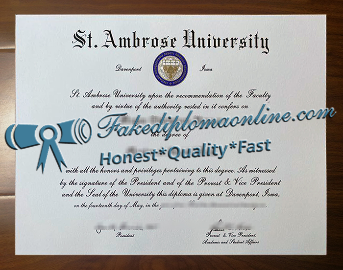 St.Ambrose University degree