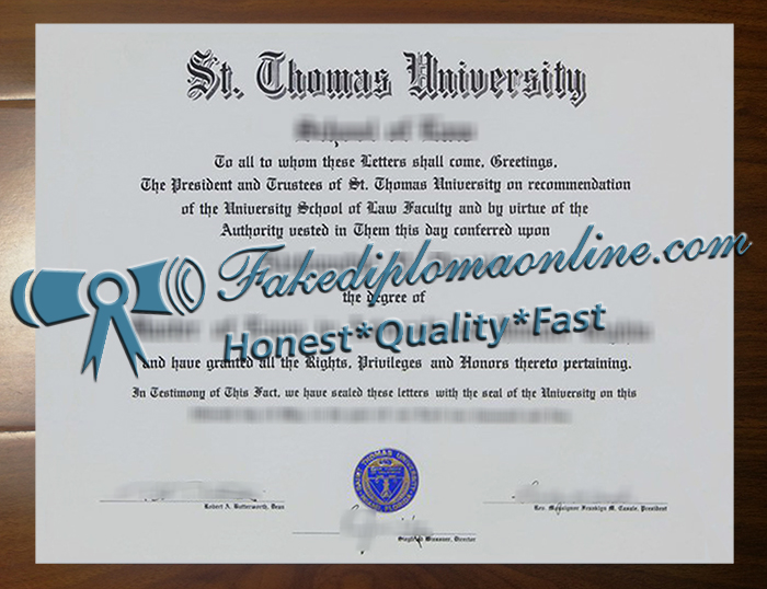 St. Thomas University diploma