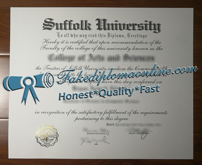 Suffolk University diploma