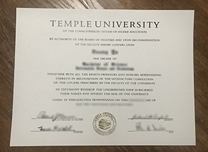 Temple University degree