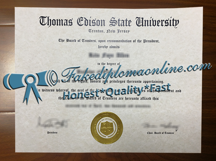 Thomas Edison State University diploma