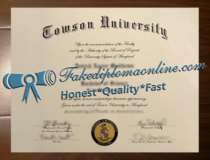 Towson University diploma