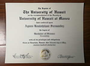 University of Hawaiʻi at Mānoa diploma