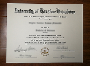 University of Houston-Downtown diploma