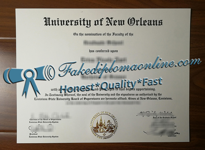 University of New Orleans degree