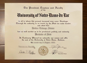 University of Notre Dame degree