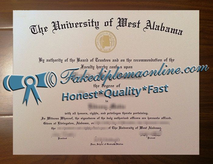 University of West Alabama diploma