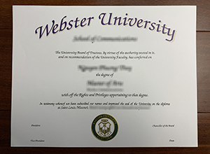 Webster University diploma