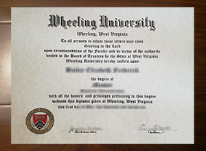 Wheeling University diploma