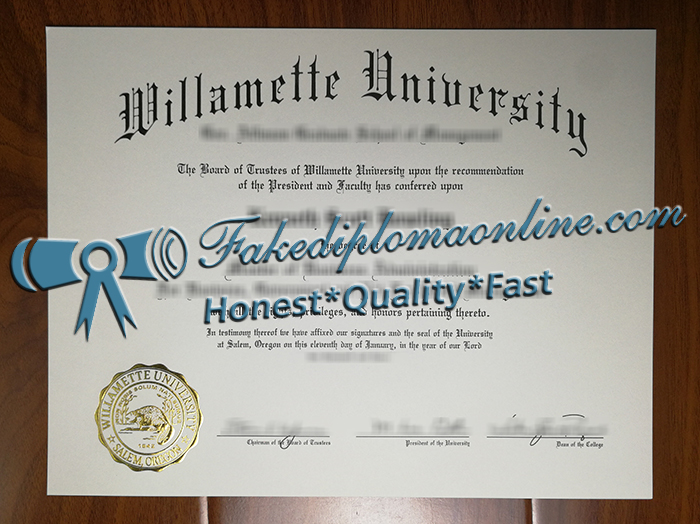 Willamette University diploma