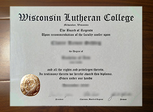 Wisconsin Lutheran College diploma