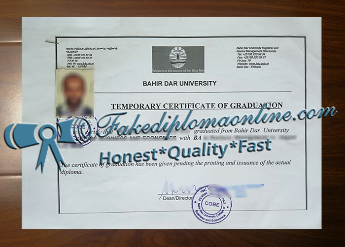 Bahir Dar University diploma