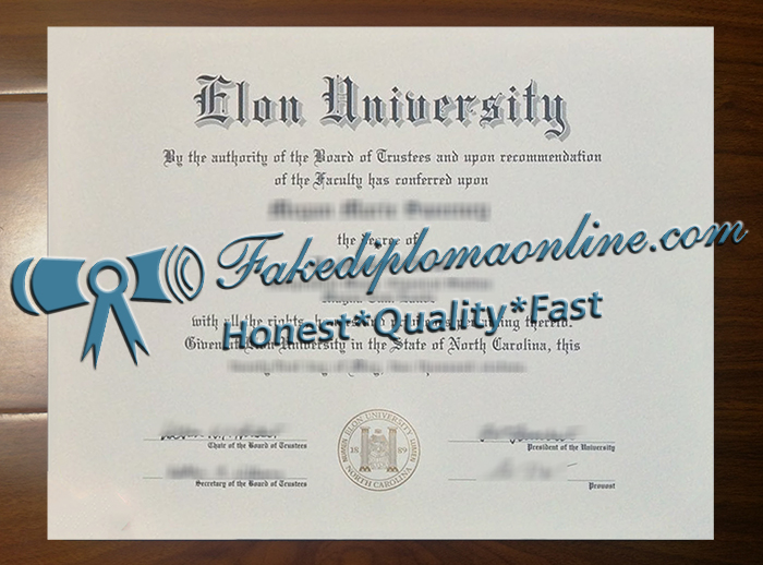 Elon University diploma