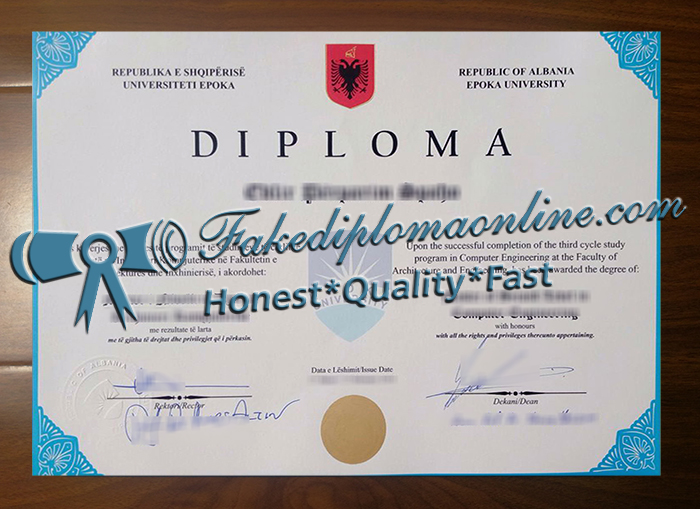 Epoka University diploma