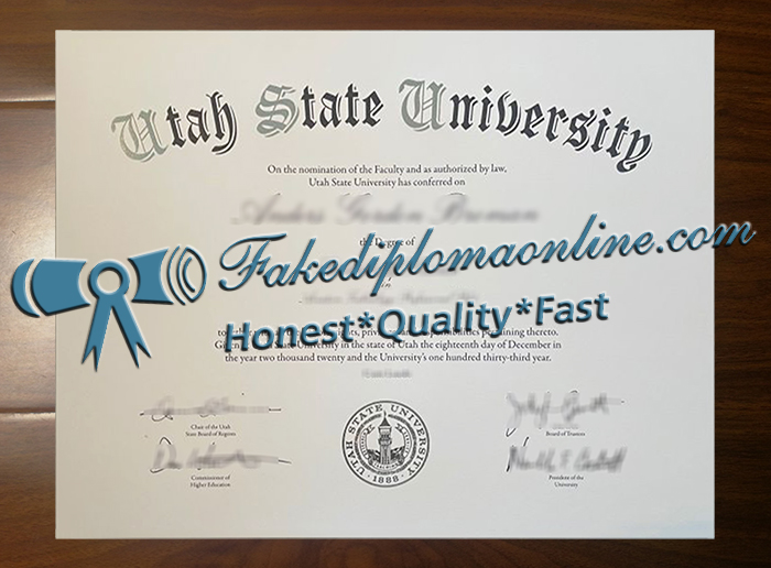 Utah State University diploma