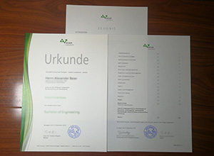 AKAD University Urkunde and transcript