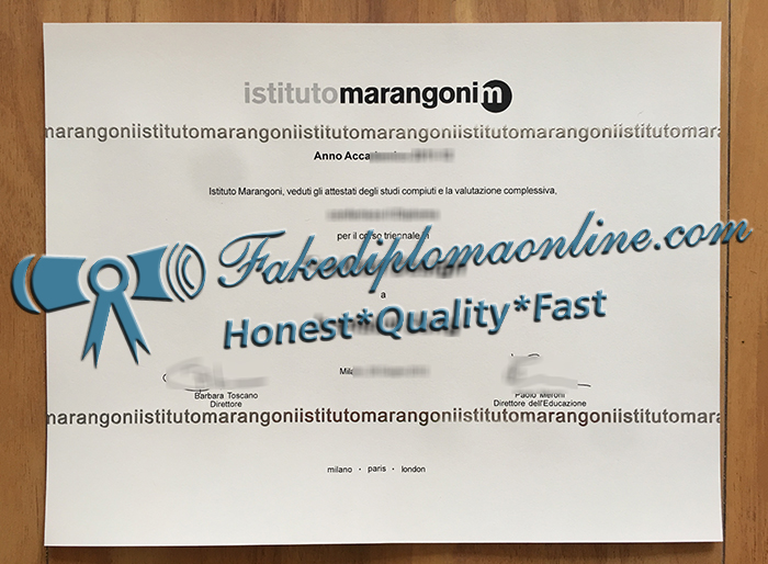 Istituto Marangoni diploma