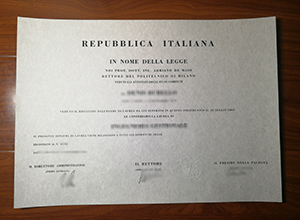 Polytechnic University of Milan diploma