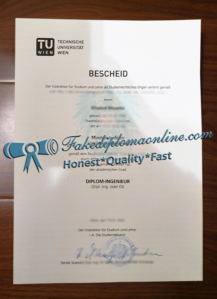 Technische Universität Wien diploma