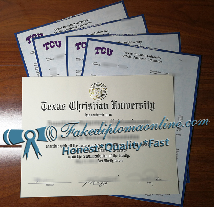 Texas Christian University degree and transcript