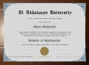 Al Akhawayn University diploma