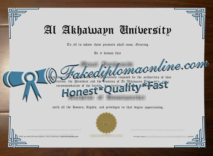 Al Akhawayn University degree