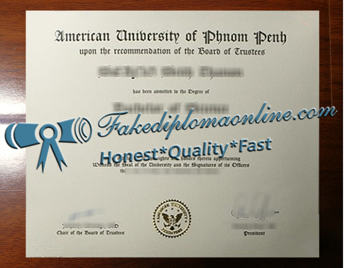 American University of Phnom Penh diploma