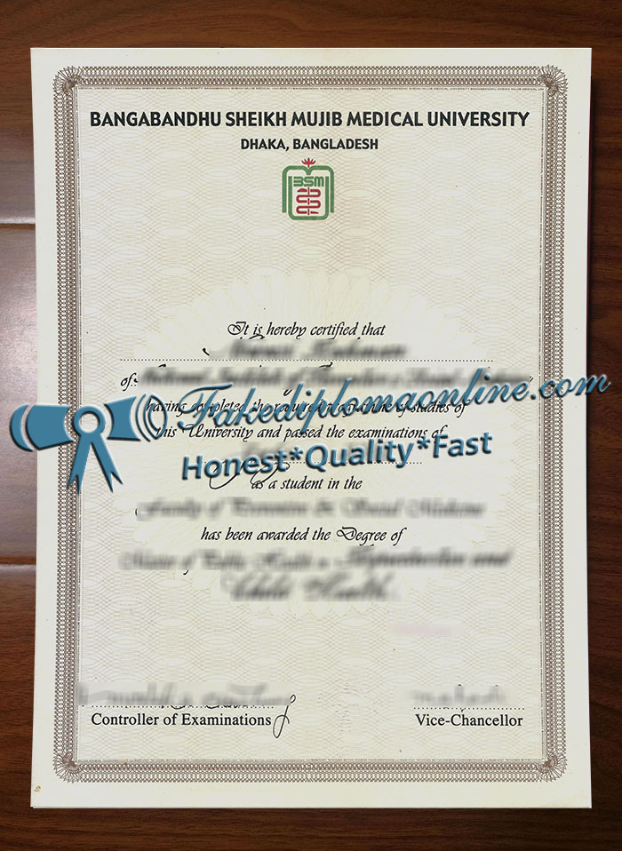 Bangabandhu Sheikh Mujib Medical University diploma