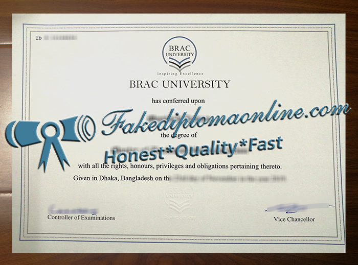 Is it possible to obtain a fake BRAC University degree certificate online?