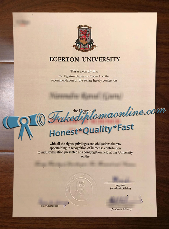 Egerton University diploma