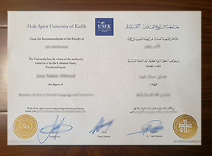 Holy Spirit University of Kaslik degree