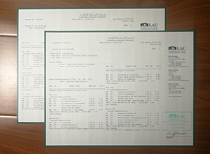 Lebanese American University transcript