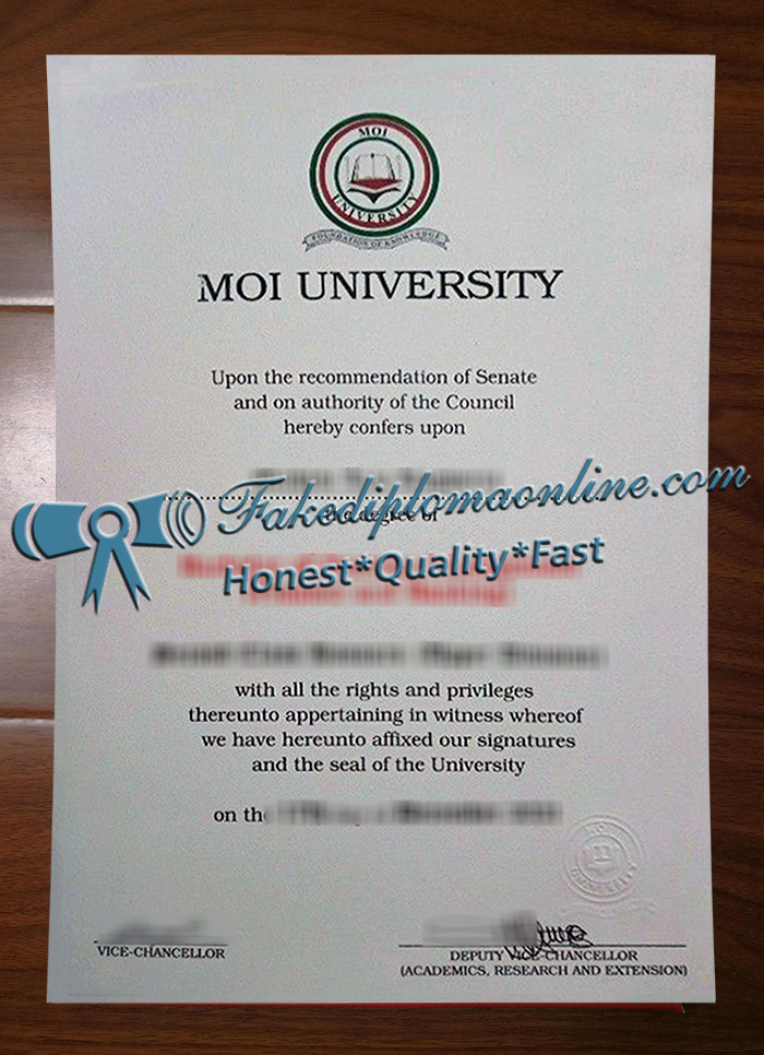 Moi University diploma