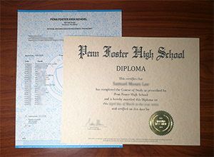 I need a realistic Penn Foster High School diploma and transcript online