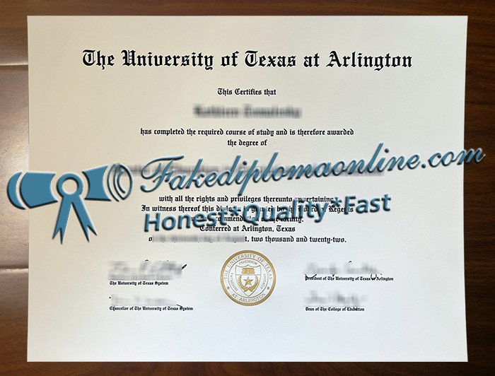 University of Texas at Arlington diploma