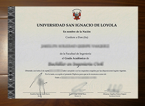 Universidad San Ignacio de Loyola diploma