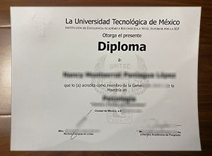 Universidad Tecnológica de México diploma