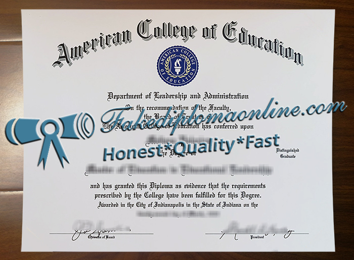 American College of Education diploma 