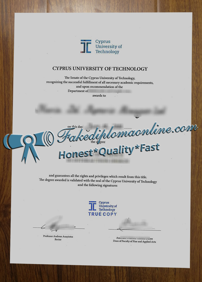 Cyprus University of Technology diploma