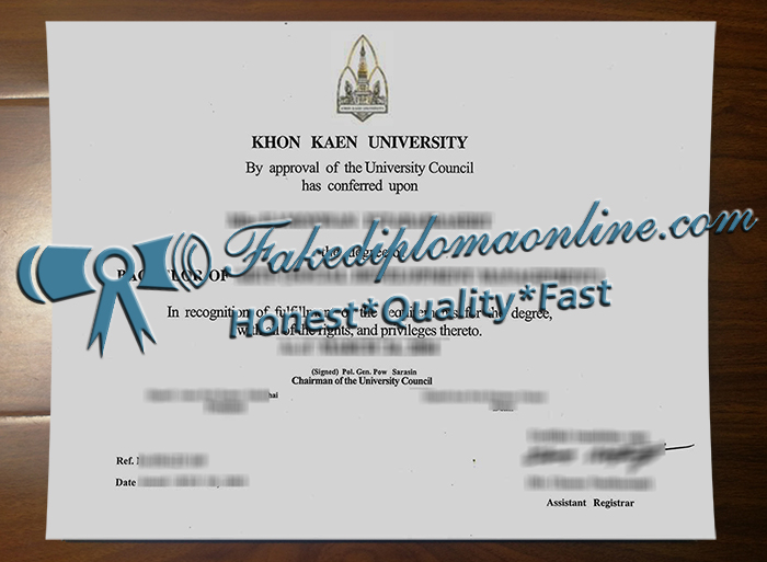 Khon Kaen University diploma