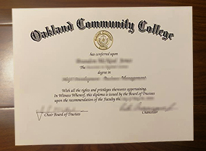 Oakland Community College diploma