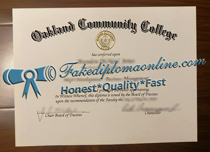 Oakland Community College diploma