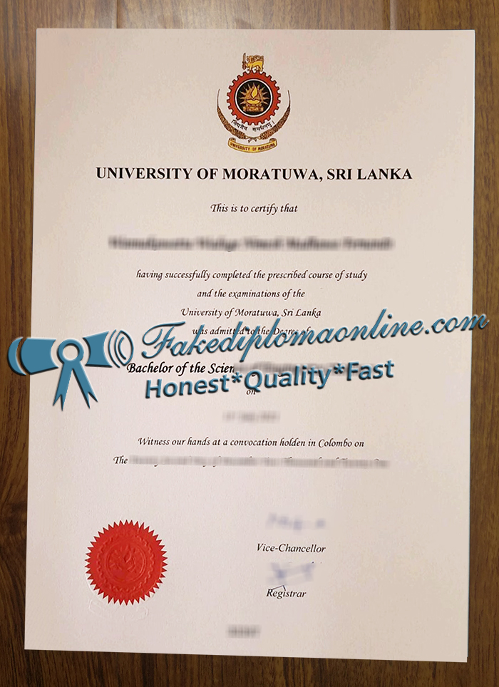 University of Moratuwa diploma