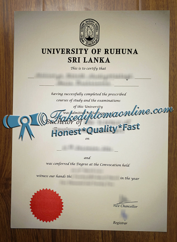 University of Ruhuna diploma