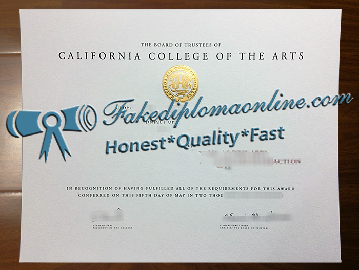 California College of the Arts diploma