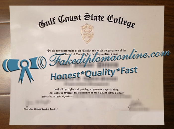 Gulf Coast State College diploma