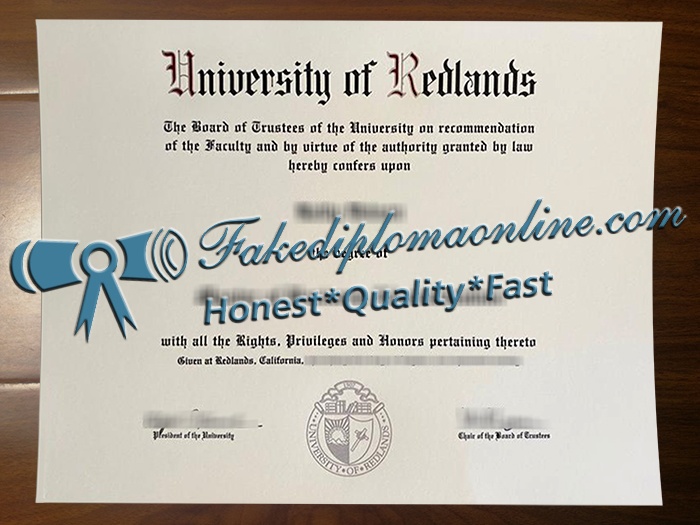 University of Redlands diploma