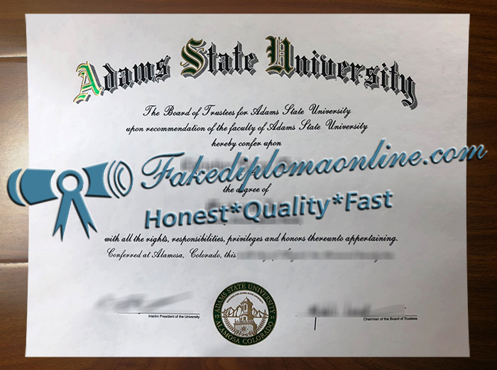 Adams State University diploma