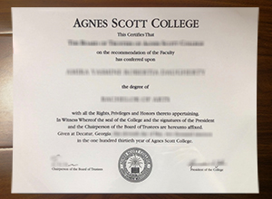 Agnes Scott College diploma