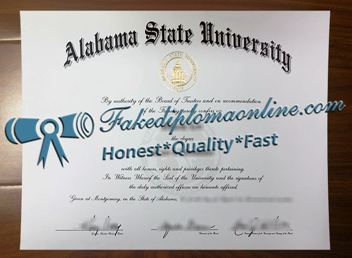 Alabama State University diploma